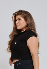CAMISA POLO FEMININA 100% ALGODÃO TENISTA PRETO