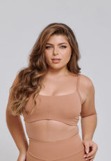 TOP EMBUTIDO DECOTE CANOA MINIMAL MACHIATO