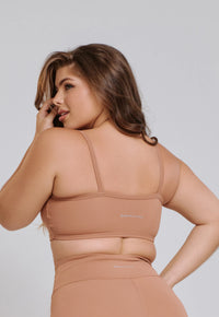 TOP EMBUTIDO DECOTE CANOA MINIMAL MACHIATO