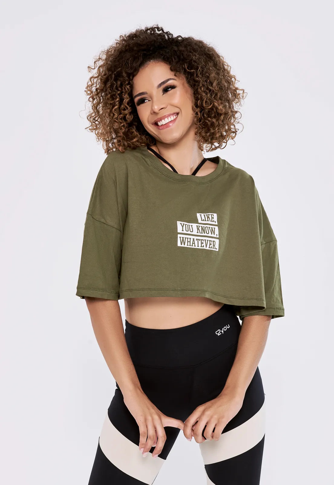 CROPPED SILK LIKE YOU KNOW WHATEVER 100% ALGODÃO VERDE ELITE