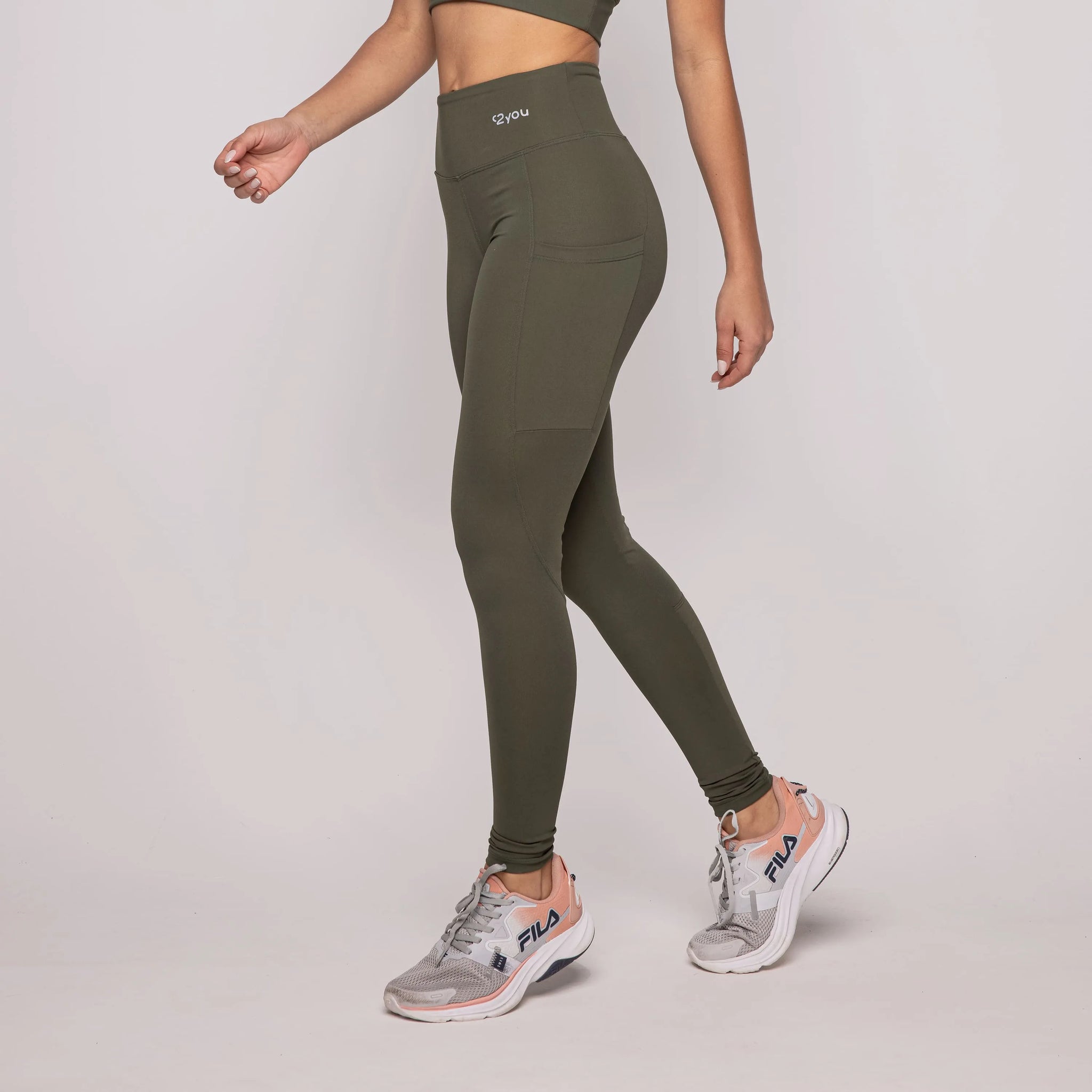 LEGGING BOLSO LATERAL VERDE ELITE - POLIAMIDA