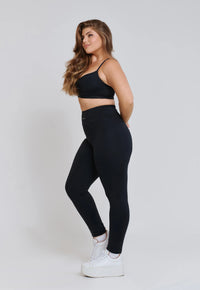 LEGGING COM TACO MINIMAL BOLSO COSTA PRETO