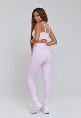 CALÇA LEGGING BÁSICA COM TACO NAS ENTREPERNAS MINIMAL LIGHT PINK