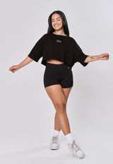 CROPPED COM SILK 2YOU QUADRADO - PRETO