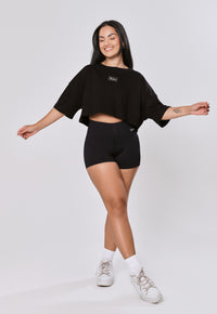 CROPPED COM SILK 2YOU QUADRADO - PRETO