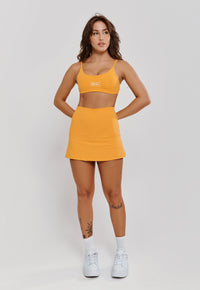 TOP FITNESS FEMININO CLEAN GIRL COSTA ABERTA POLIAMIDA - LARANJA AMBAR