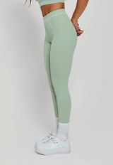 LEGGING COM PESPONTO VERDE ALOE- POLIAMIDA FIO DUPLO