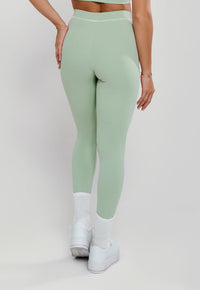 LEGGING COM PESPONTO VERDE ALOE- POLIAMIDA FIO DUPLO