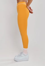 LEGGING COM PESPONTO LARANJA AMBAR - POLIAMIDA FIO DUPLO