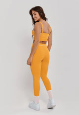 LEGGING COM PESPONTO LARANJA AMBAR - POLIAMIDA FIO DUPLO