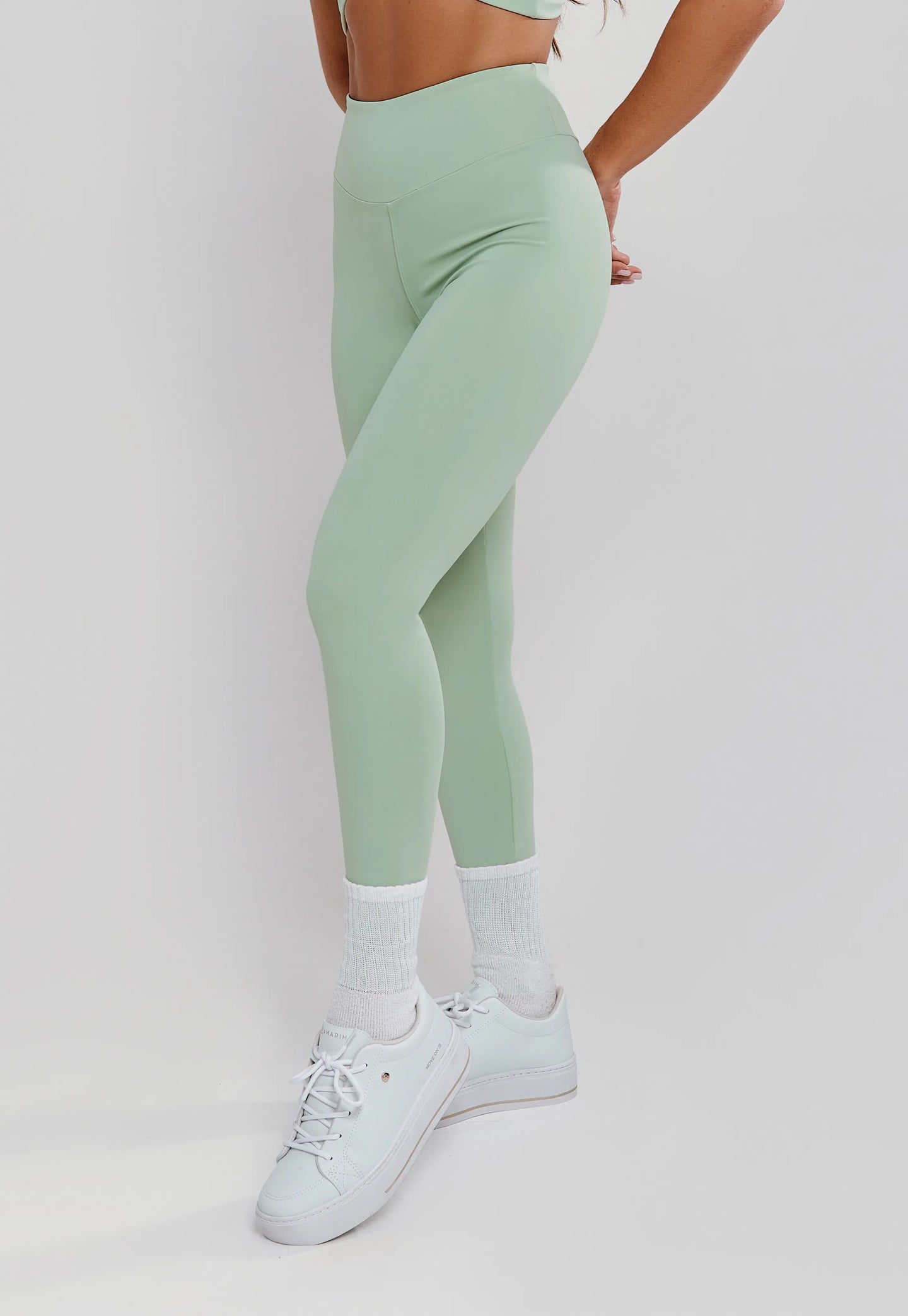 LEGGING CÓS ACENTUADO E SILK VERDE ALOE - POLIAMIDA FIO DUPLO