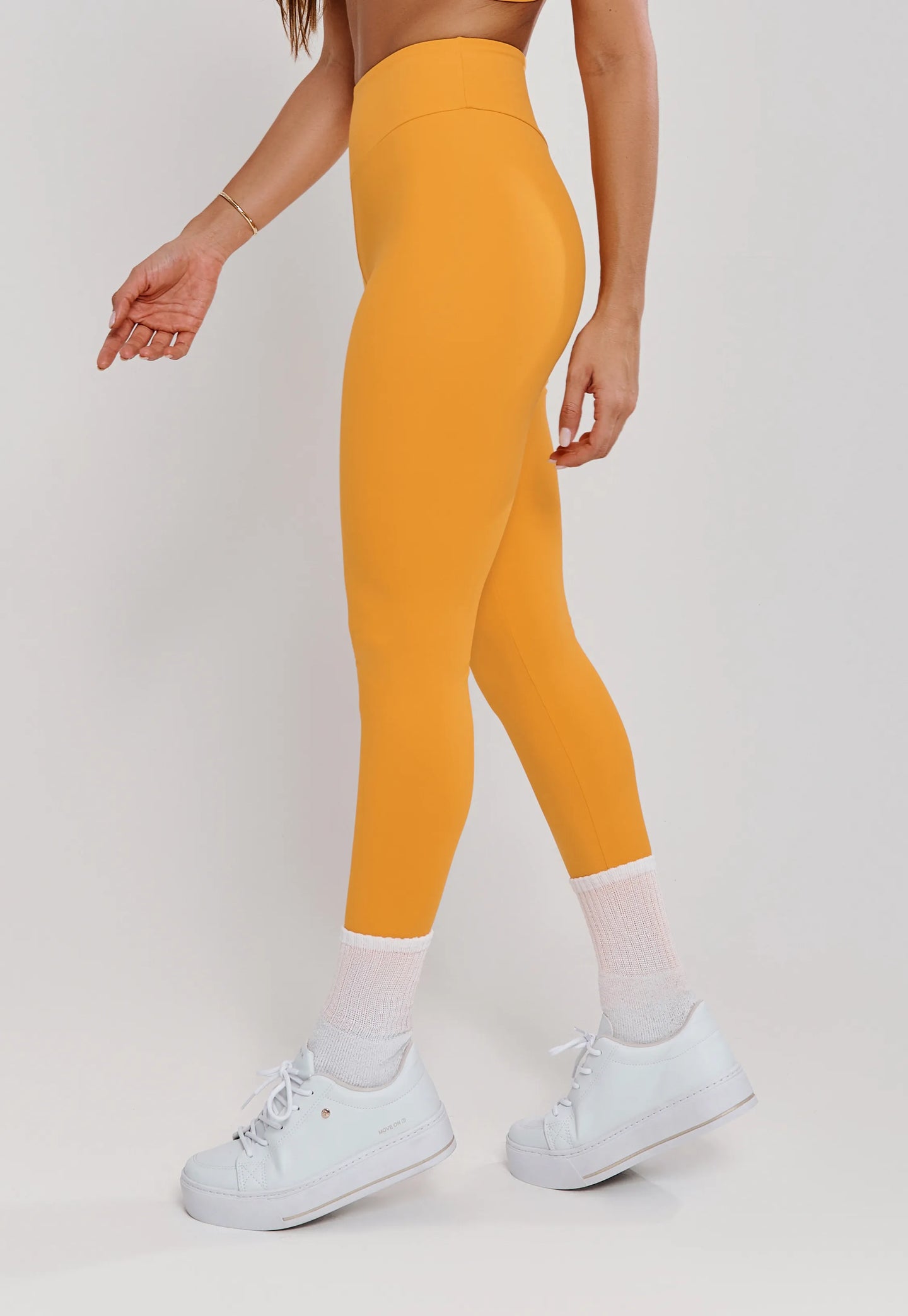 LEGGING CÓS ACENTUADO E SILK LARANJA AMBAR- POLIAMIDA FIO DUPLO