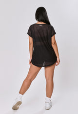 BLUSÃO OVERSIZED EM TELA NEW MESH - PRETO