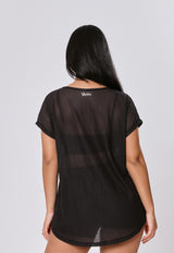 BLUSÃO OVERSIZED EM TELA NEW MESH - PRETO