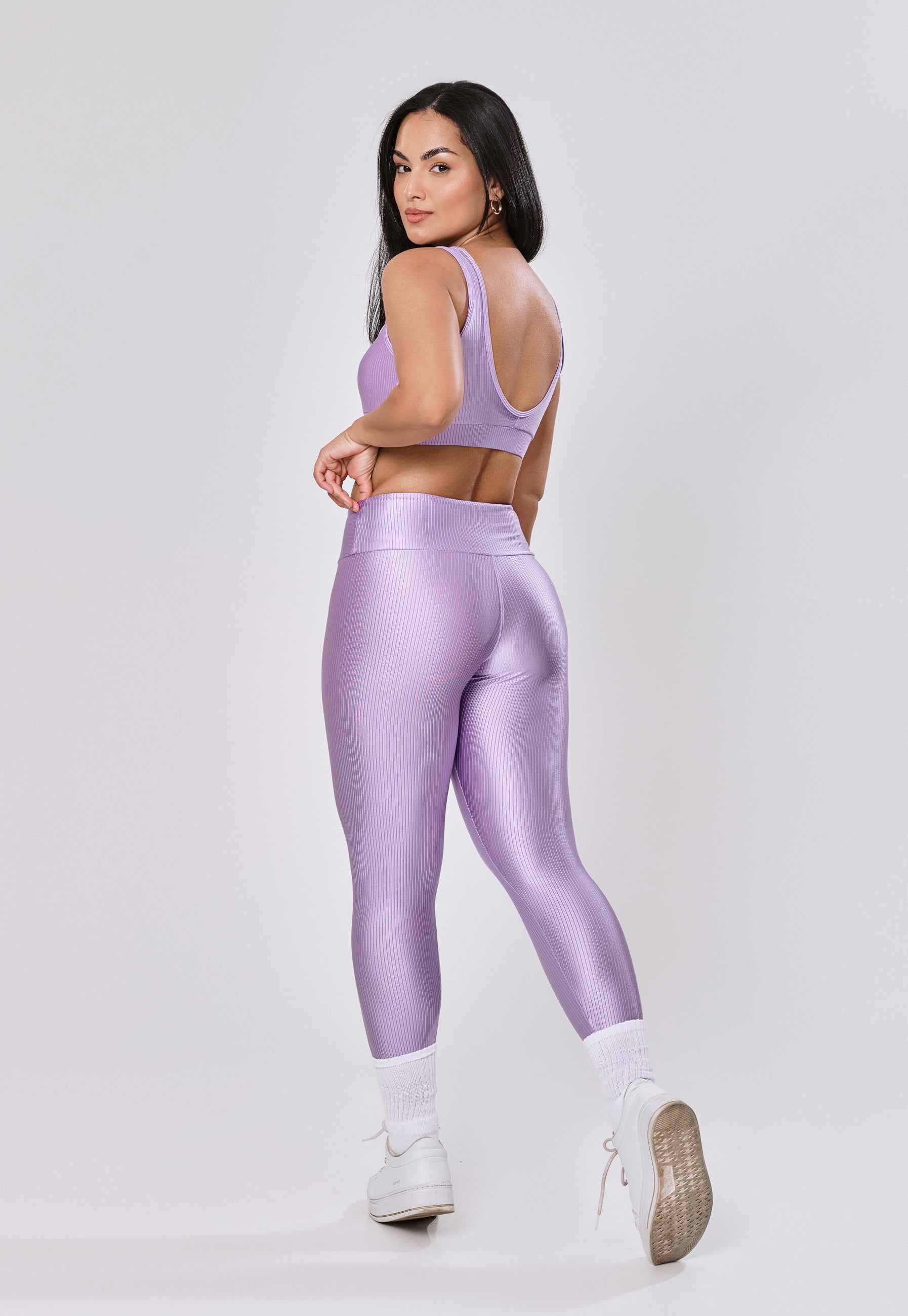 LEGGING BÁSICA EDEN SILK MEIO - LILÁS