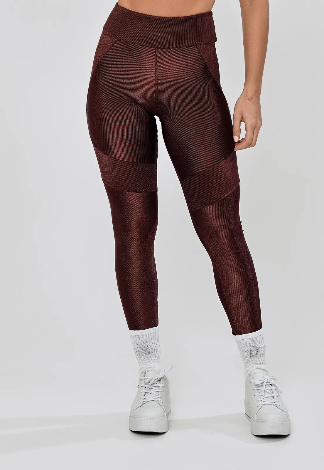 LEGGING RECORTE LATERAL - BROWN