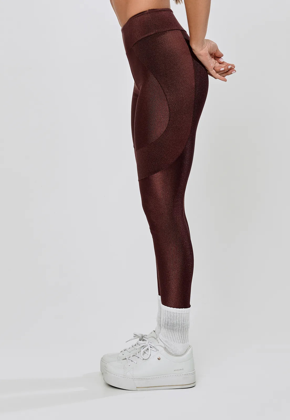 LEGGING RECORTE LATERAL - BROWN