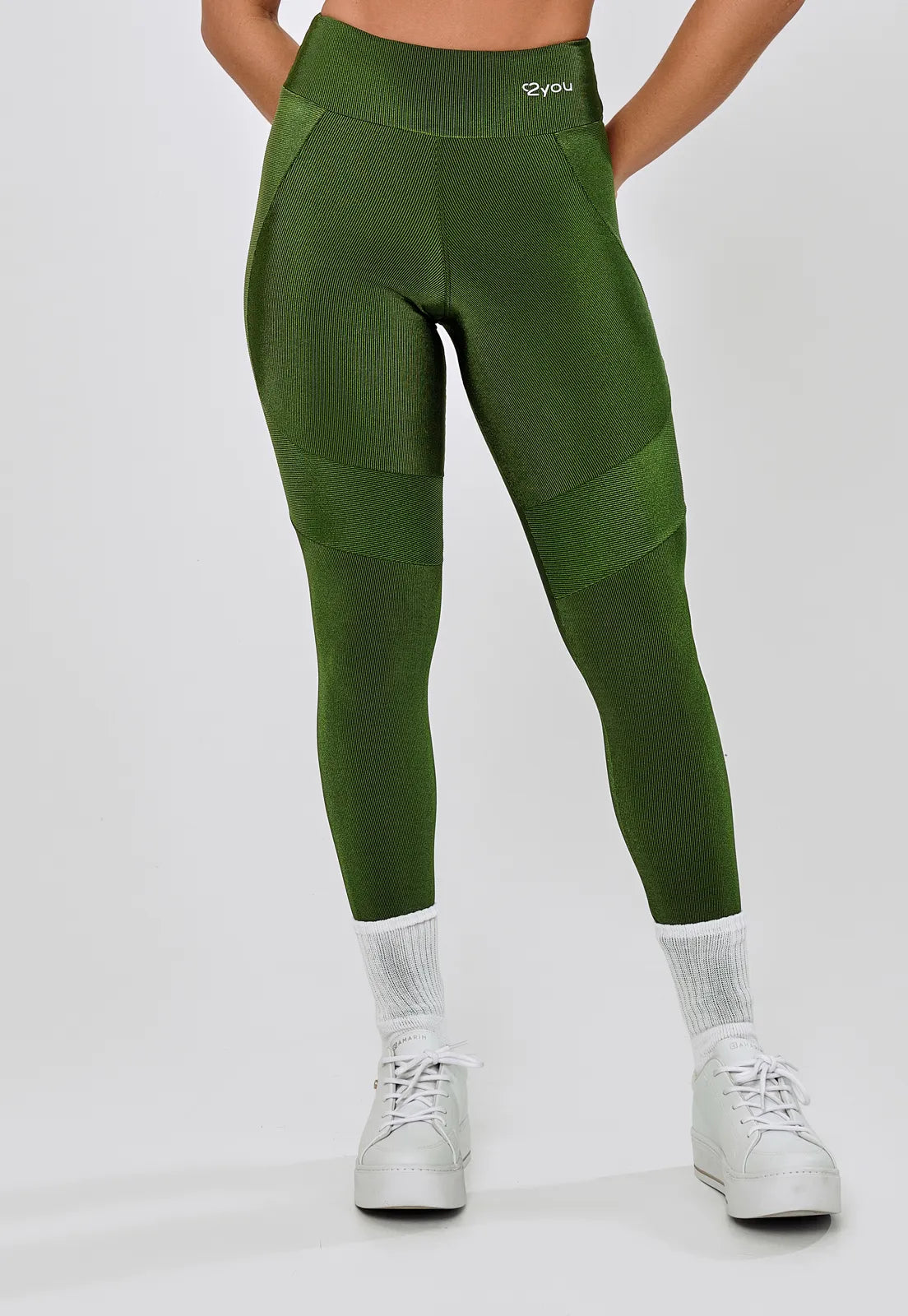 LEGGING RECORTE LATERAL - VERDE ELITE