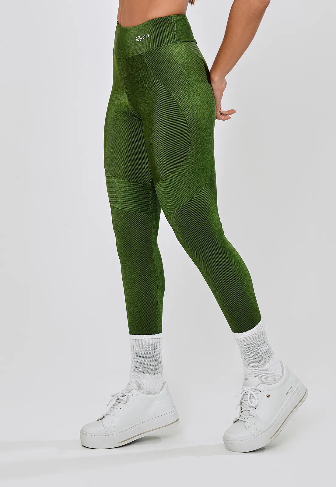 LEGGING RECORTE LATERAL - VERDE ELITE