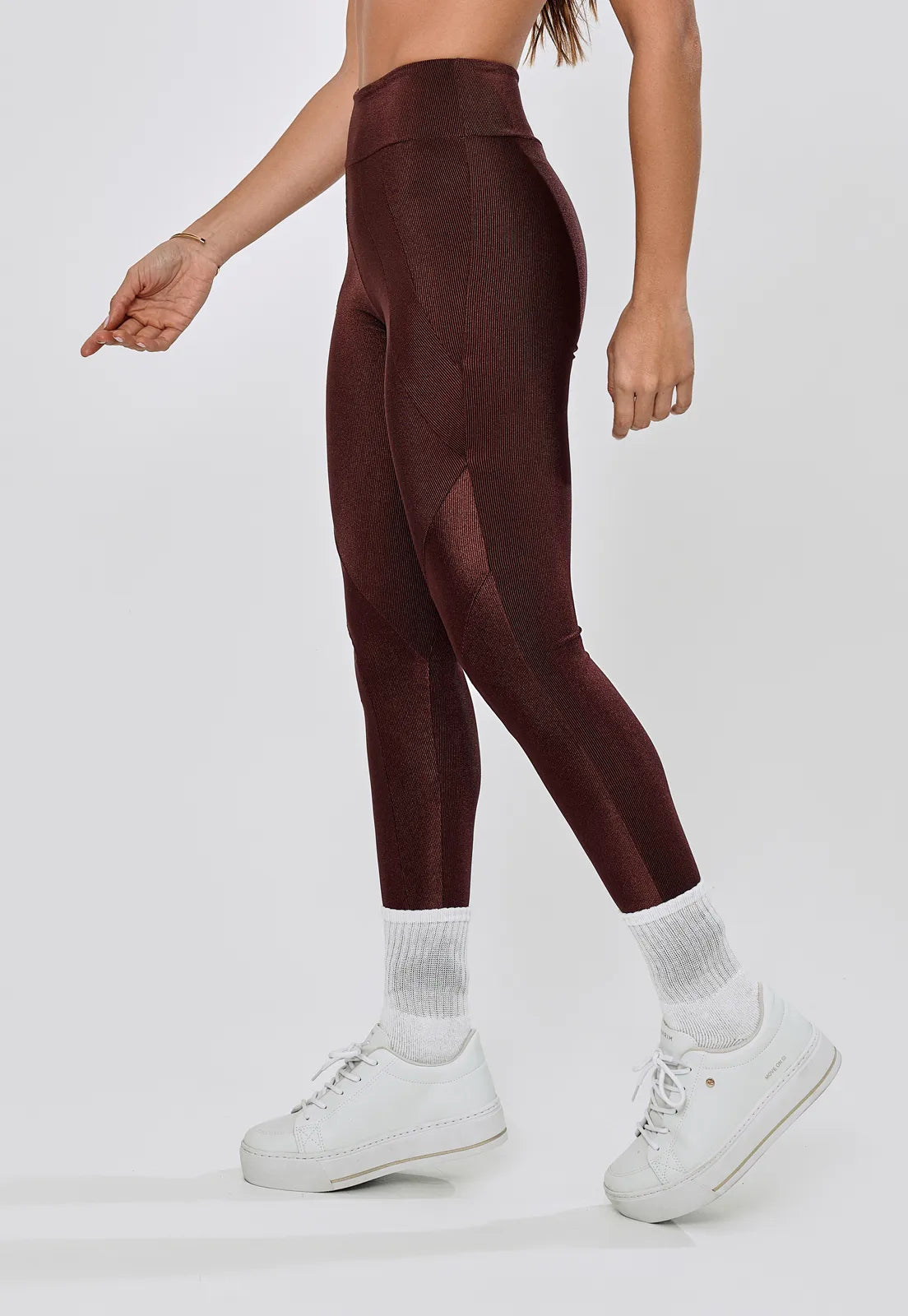 LEGGING RECORTE FRENTE POLIAMIDA - BROWN