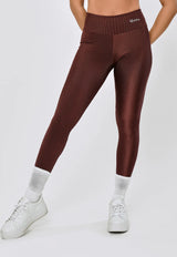 LEGGING BASICA SHINE POLIAMIDA- BROWN