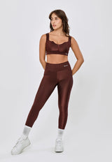 LEGGING BASICA SHINE POLIAMIDA- BROWN