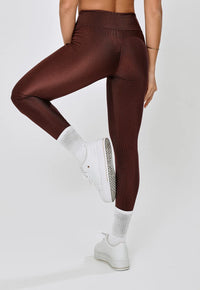 LEGGING BASICA SHINE POLIAMIDA- BROWN