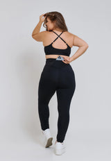 LEGGING COM TACO MINIMAL BOLSO COSTA PRETO